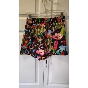 SHEIN Women's Western Cowgirl Novelty Print Shorts - Size Small